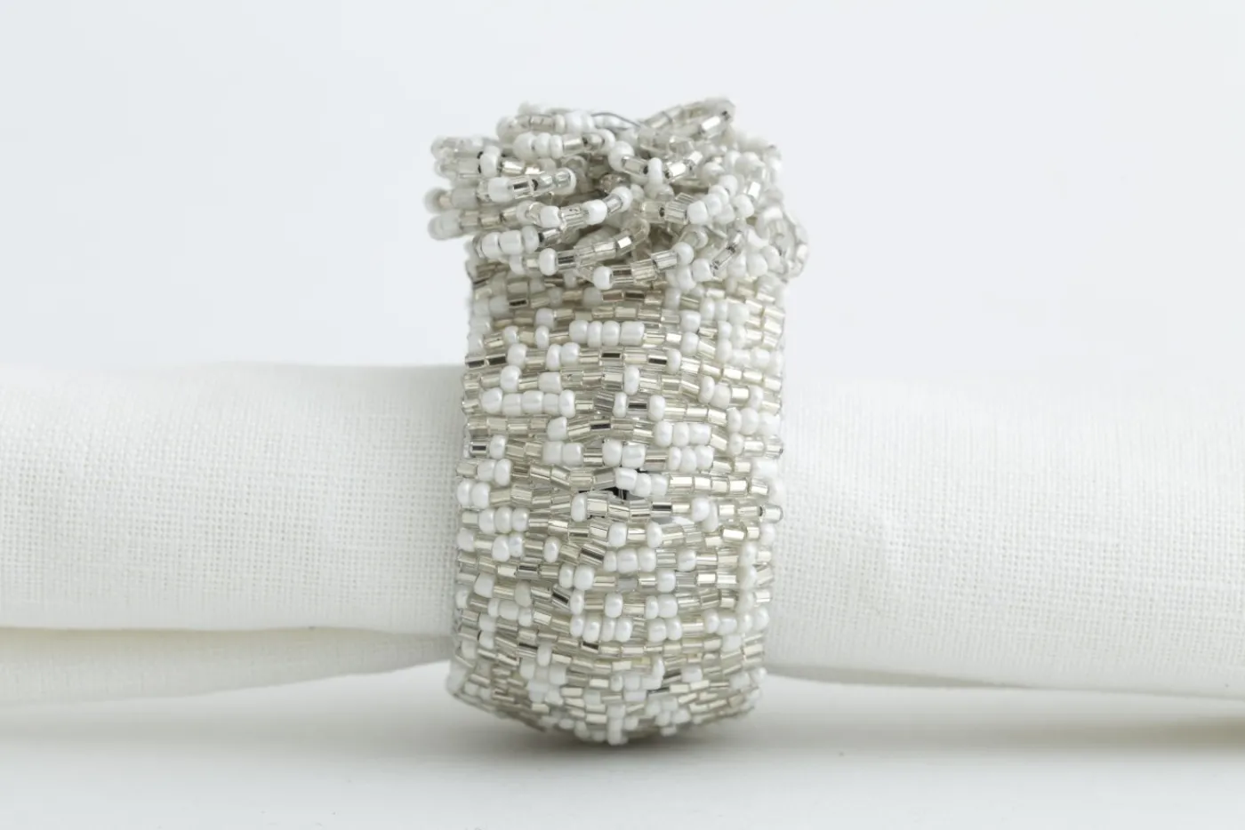 Décoration De Table|Accessoires<Flamant RIOJA, rond de serviette, perles, Argent