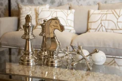 Statuettes Et Objets|Décoration<Flamant ROBBINS, pièce d'échecs, reine, nickel Argent