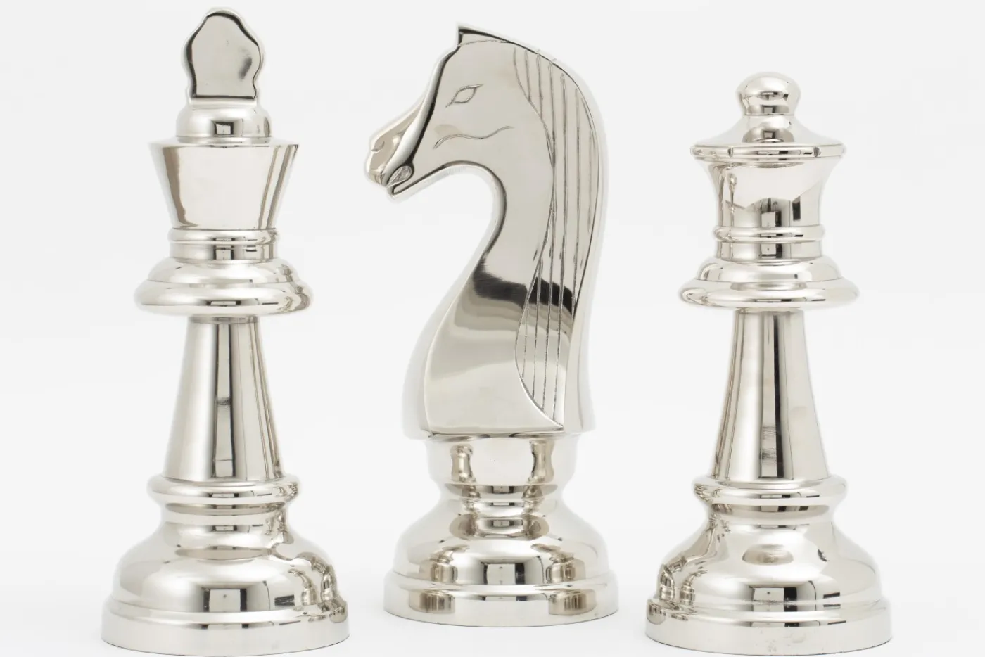 Statuettes Et Objets|Décoration<Flamant ROBBINS, pièce d'échecs, roi, nickel Argent
