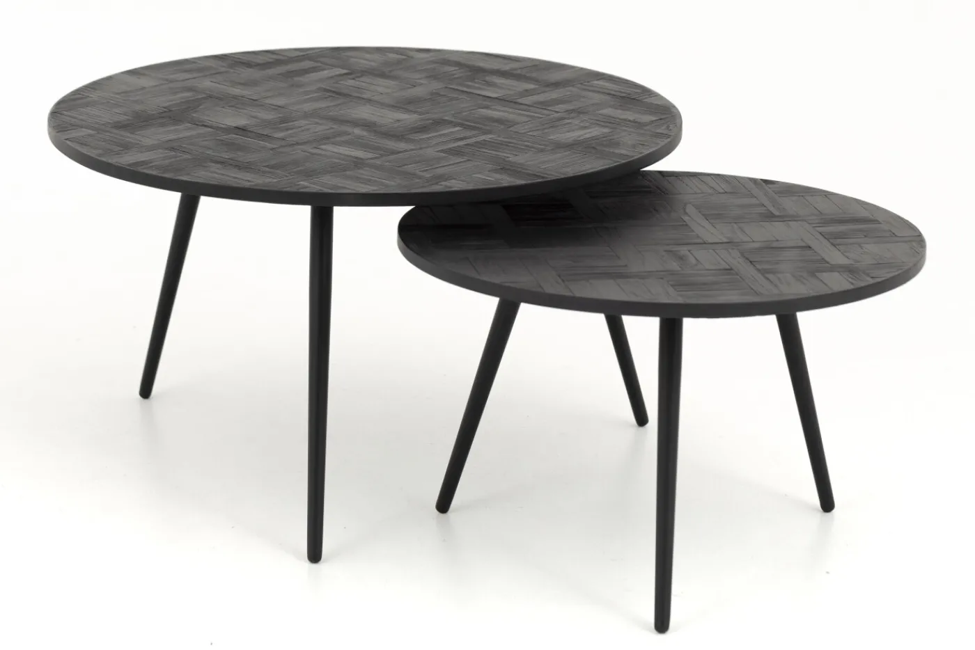 Tables De Salon|Tables De Salon<Flamant ROBYN, table basse, teck recycle, ronde, set de 2 Mixte