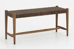 Poufs Et Bouts De Canapé|Sièges<Flamant ROMANO, banc, lanières de cuir Brun