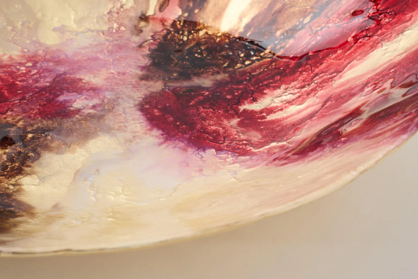 Plats|Plats<Flamant RUBIO, coupe, verre, L Rouge