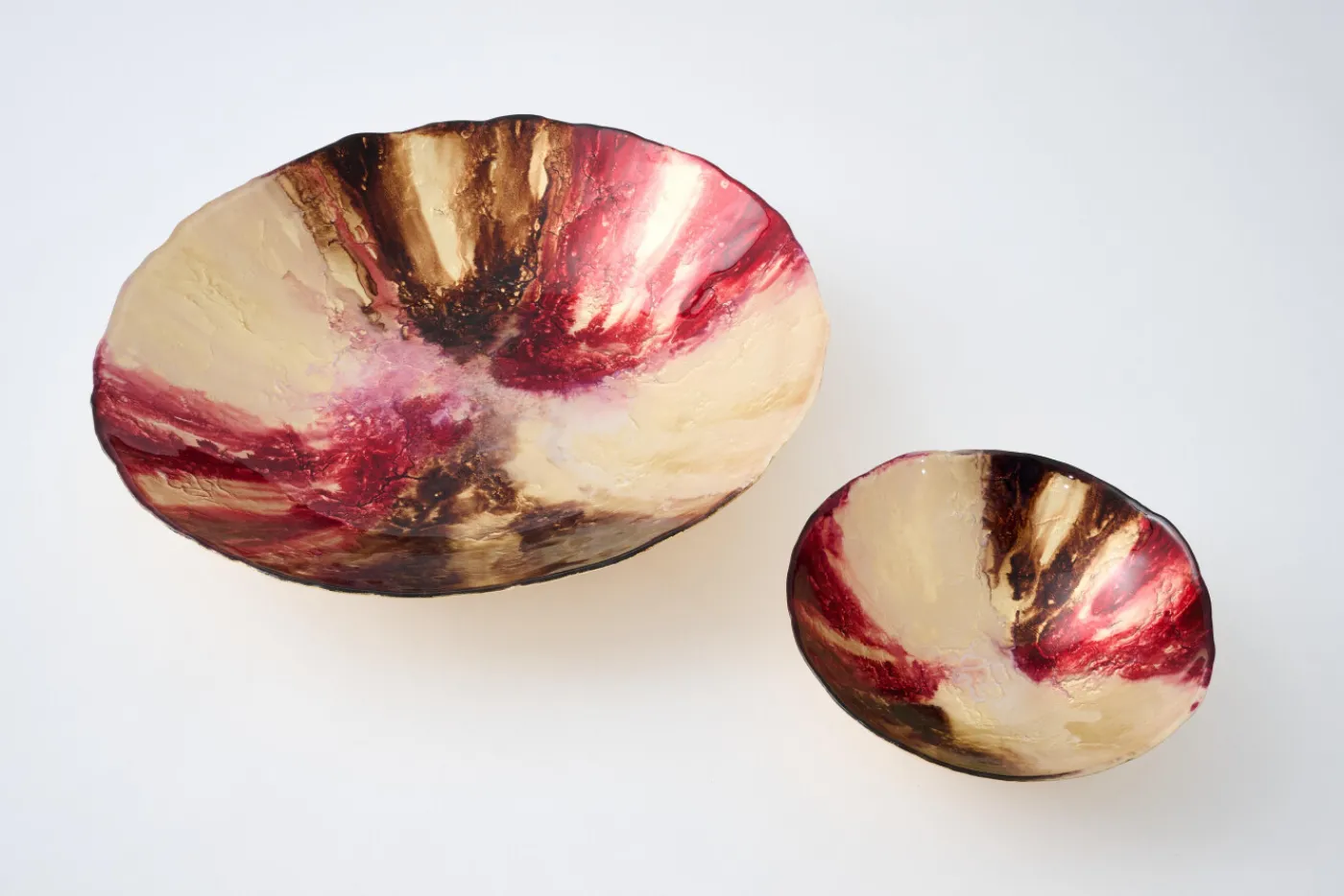 Plats|Plats<Flamant RUBIO, coupe, verre, L Rouge
