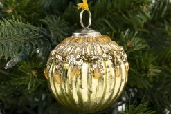 Boules De Noël|Boules De Noël<Flamant RUMI, boule de Noël Or