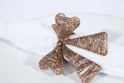 Décoration De Table|Accessoires<Flamant SABI, rond de serviette, perles Brun