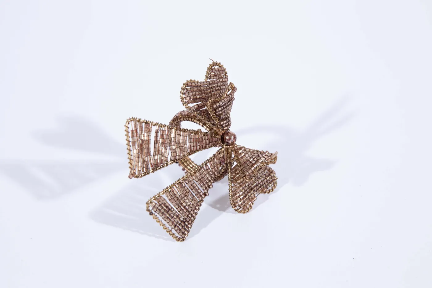 Décoration De Table|Accessoires<Flamant SABI, rond de serviette, perles Brun