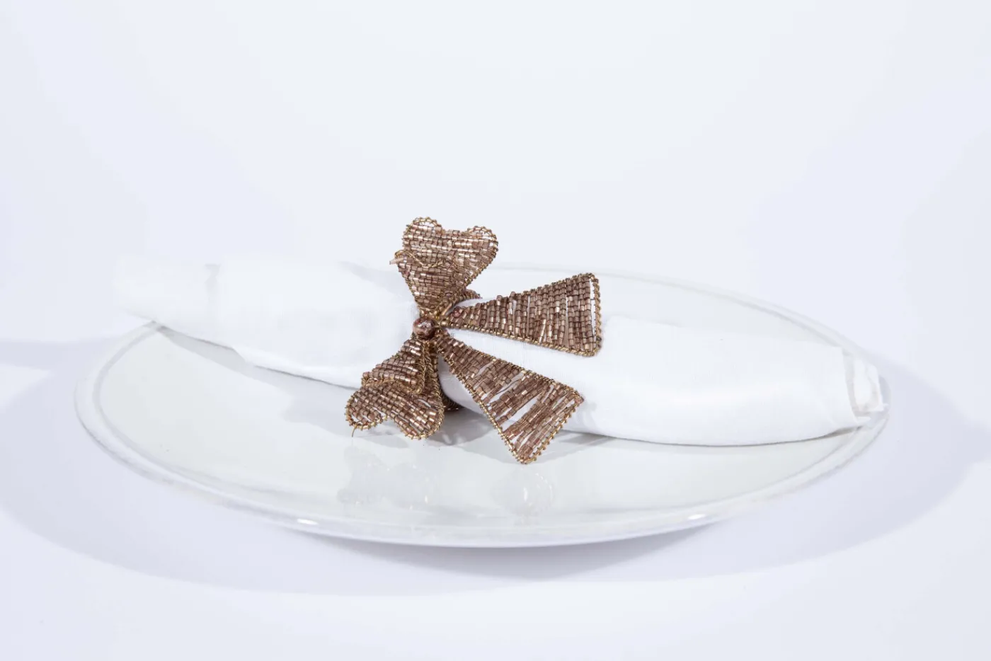 Décoration De Table|Accessoires<Flamant SABI, rond de serviette, perles Brun