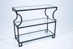 Tables D’Appoint & Consoles|Tables D’Appoint & Consoles<Flamant SCALETTO, table console, métal et verre Brun