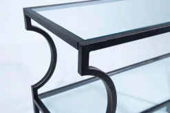Tables D’Appoint & Consoles|Tables D’Appoint & Consoles<Flamant SCALETTO, table console, métal et verre Brun