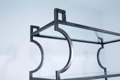Placards|Armoires<Flamant SCALETTO, étagère, métal et verre Brun