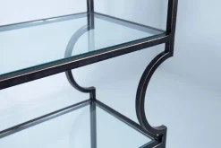 Placards|Armoires<Flamant SCALETTO, étagère, métal et verre Brun