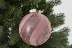 Boules De Noël|Boules De Noël<Flamant SOLENE, boule de Noël, L Rose