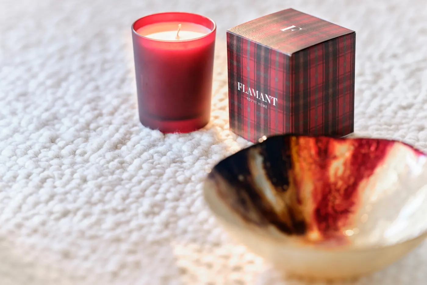 Bougies Parfumées & Parfums D’Ambiance|Bougies Parfumées Et Parfums D’Ambiance<Flamant TARTAN, bougie parfumée Rouge