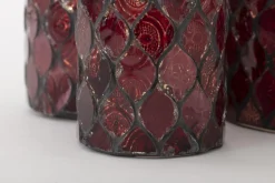 Porte Bougie, Chauffe-Plats Et Photophores|Porte Bougie, Chauffe-Plats Et Photophores<Flamant TEMPLES, photophore, verre, , S Rouge