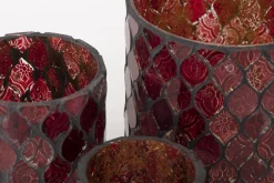 Porte Bougie, Chauffe-Plats Et Photophores|Porte Bougie, Chauffe-Plats Et Photophores<Flamant TEMPLES, photophore, verre, , M Rouge