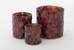 Porte Bougie, Chauffe-Plats Et Photophores|Porte Bougie, Chauffe-Plats Et Photophores<Flamant TEMPLES, photophore, verre, , M Rouge