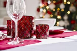 Porte Bougie, Chauffe-Plats Et Photophores|Porte Bougie, Chauffe-Plats Et Photophores<Flamant TEMPLES, photophore, verre, , L Rouge