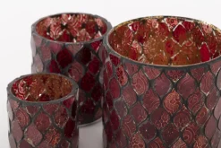 Porte Bougie, Chauffe-Plats Et Photophores|Porte Bougie, Chauffe-Plats Et Photophores<Flamant TEMPLES, photophore, verre, , L Rouge