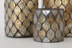 Porte Bougie, Chauffe-Plats Et Photophores|Porte Bougie, Chauffe-Plats Et Photophores<Flamant TEMPLES, photophe, verre, , S Or