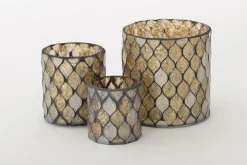Porte Bougie, Chauffe-Plats Et Photophores|Porte Bougie, Chauffe-Plats Et Photophores<Flamant TEMPLES, photophe, verre, , S Or