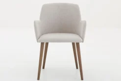 Chaises|Chaises<Flamant TERNI, chaise avec accoudoirs, lin naturel Blanccassé