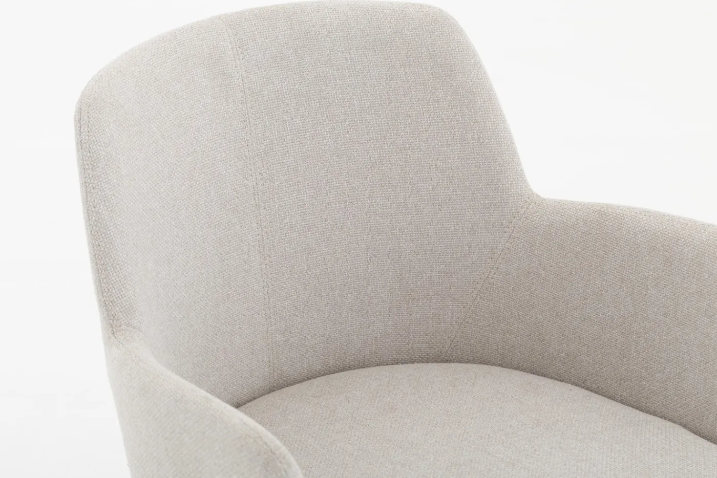 Chaises|Chaises<Flamant TERNI, chaise avec accoudoirs, lin naturel Blanccassé