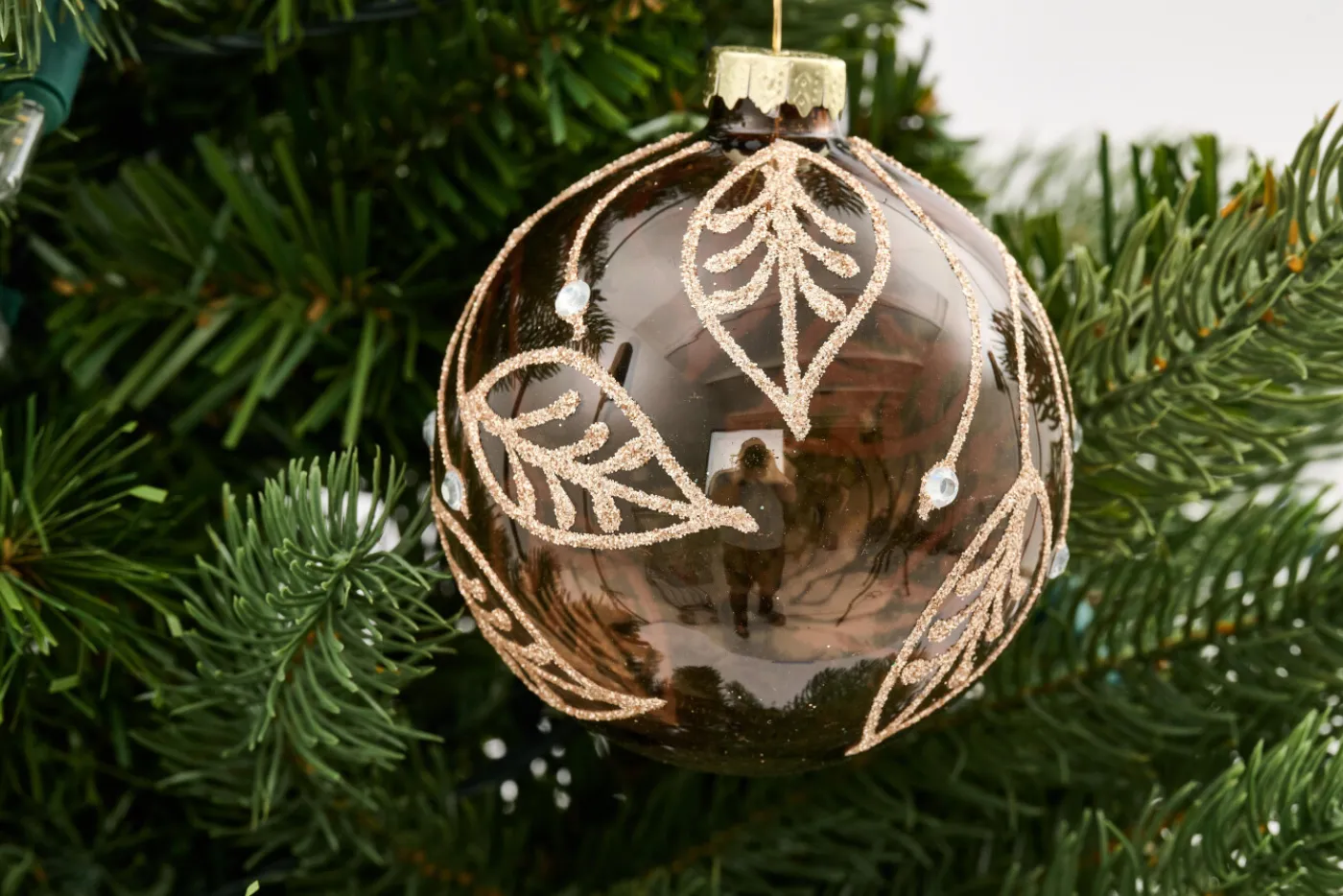 Boules De Noël|Boules De Noël<Flamant THERESA, boule de Noël Brun