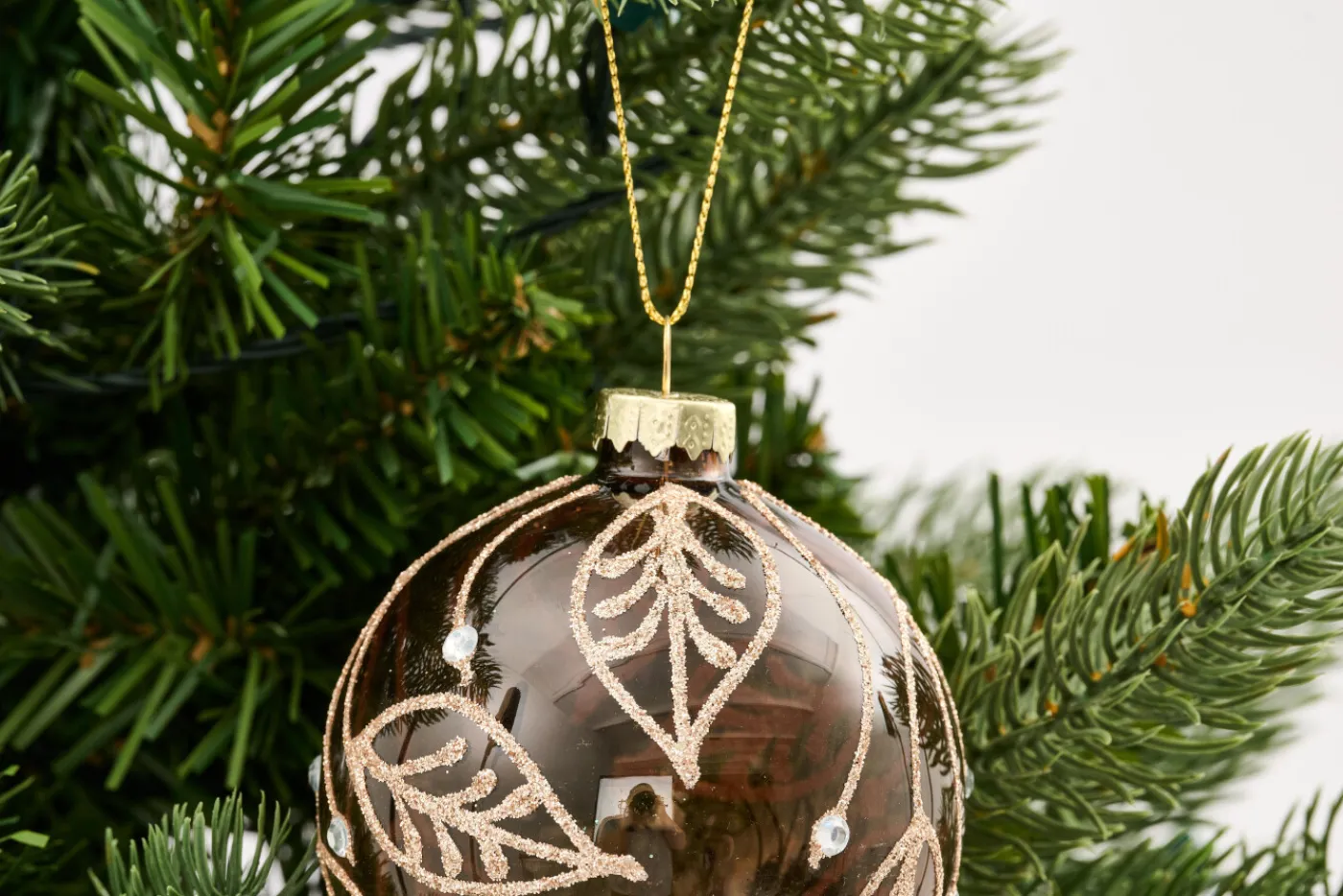 Boules De Noël|Boules De Noël<Flamant THERESA, boule de Noël Brun