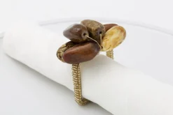 Décoration De Table|Accessoires<Flamant TINA, rond de serviette, perles, Brun