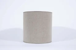 Abat-Jour|Luminaire<Flamant TINTO, abat-jour, naturel et argent, cylindrique, 30 cm h 30 cm Blanccassé