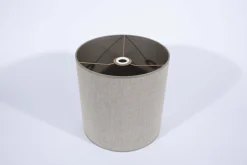 Abat-Jour|Luminaire<Flamant TINTO, abat-jour, naturel et argent, cylindrique, 30 cm h 30 cm Blanccassé