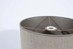 Abat-Jour|Luminaire<Flamant TINTO, abat-jour, naturel et argent, cylindrique, 30 cm h 30 cm Blanccassé