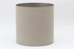 Abat-Jour|Luminaire<Flamant TINTO, abat-jour, naturel et argent, cylindrique, 40 cm h 40 cm Blanccassé