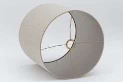 Abat-Jour|Luminaire<Flamant TINTO, abat-jour, naturel et argent, cylindrique, 40 cm h 40 cm Blanccassé