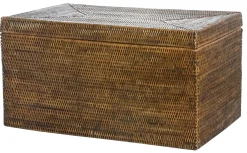 Paniers|Décoration<Flamant TOGO, panier, avec couvercle, tressé Brun
