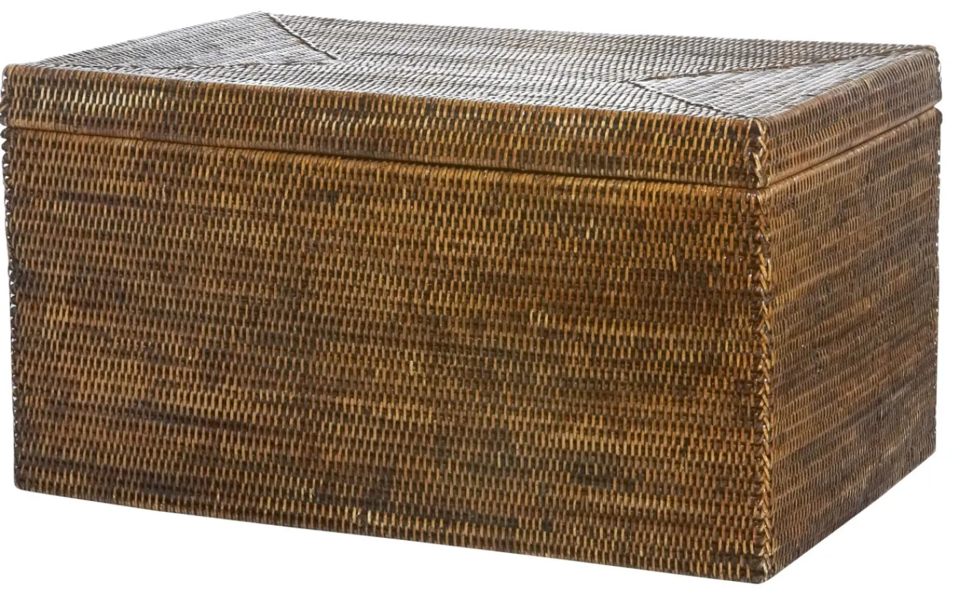 Paniers|Décoration<Flamant TOGO, panier, avec couvercle, tressé Brun