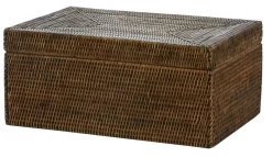 Paniers|Décoration<Flamant TOGO, panier, avec couvercle, tressé Brun