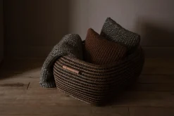 Paniers|Décoration<Flamant TOGO, panier, tressé, L Brun