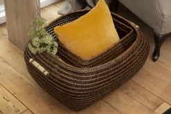 Paniers|Décoration<Flamant TOGO, panier, tressé, S Brun