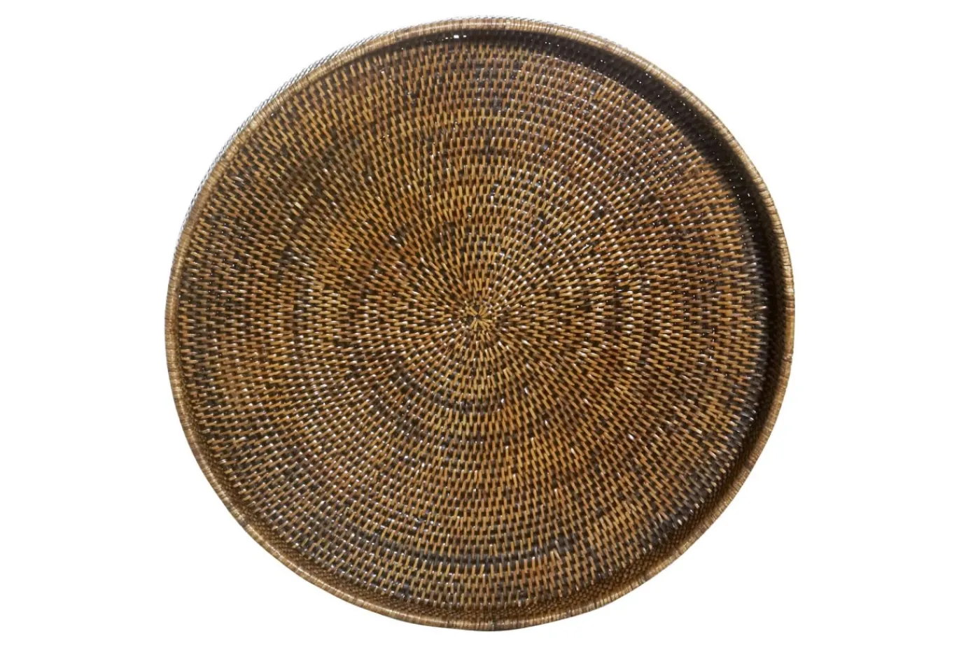 Plateaux|Accessoires<Flamant TOGO, plateau, rond, 48cm, tressé Brun