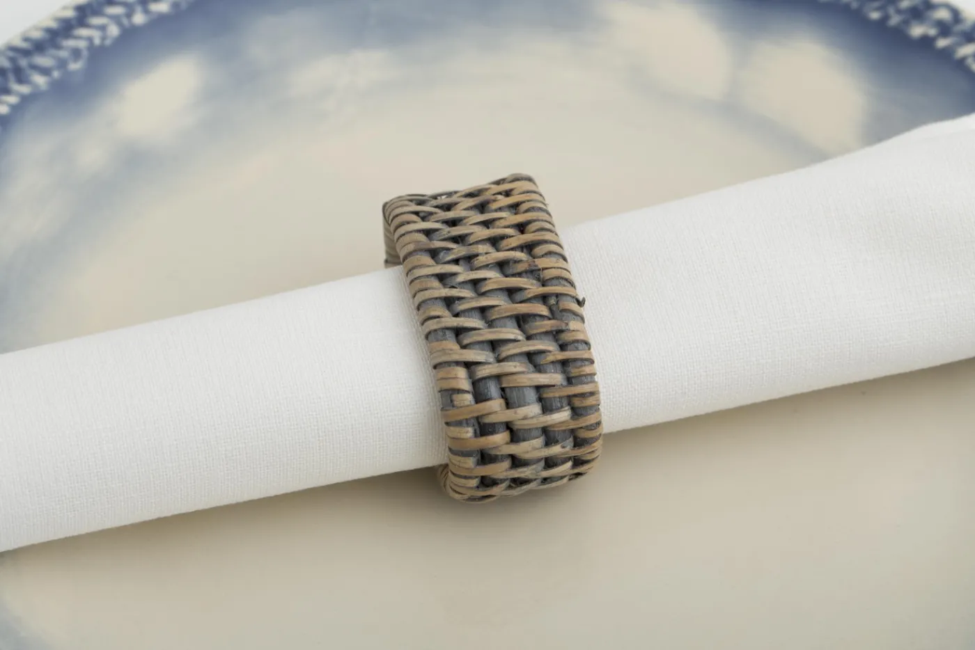 Décoration De Table|Accessoires<Flamant TOGO, rond de serviette, tressé, Gris