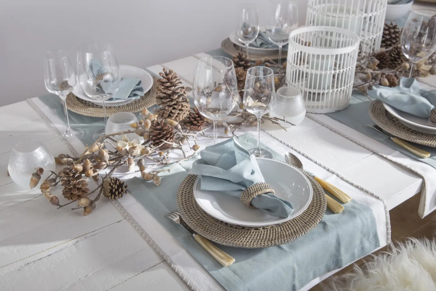 Décoration De Table|Accessoires<Flamant TOGO, rond de serviette, tressé, Gris