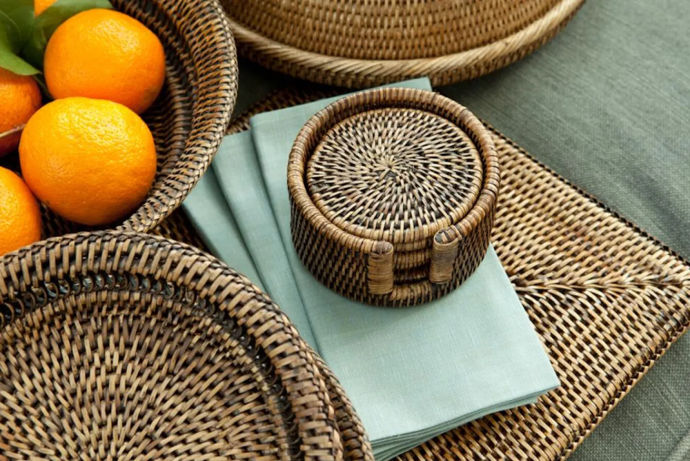 Sets De Table Et Porte-Couverts|Textile<Flamant TOGO, set de table, tressé, rectangulaire Brun