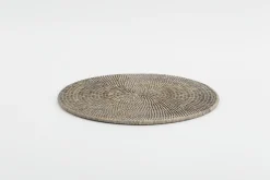 Sets De Table Et Porte-Couverts|Textile<Flamant TOGO, sous-plat, tressé, , rond Gris