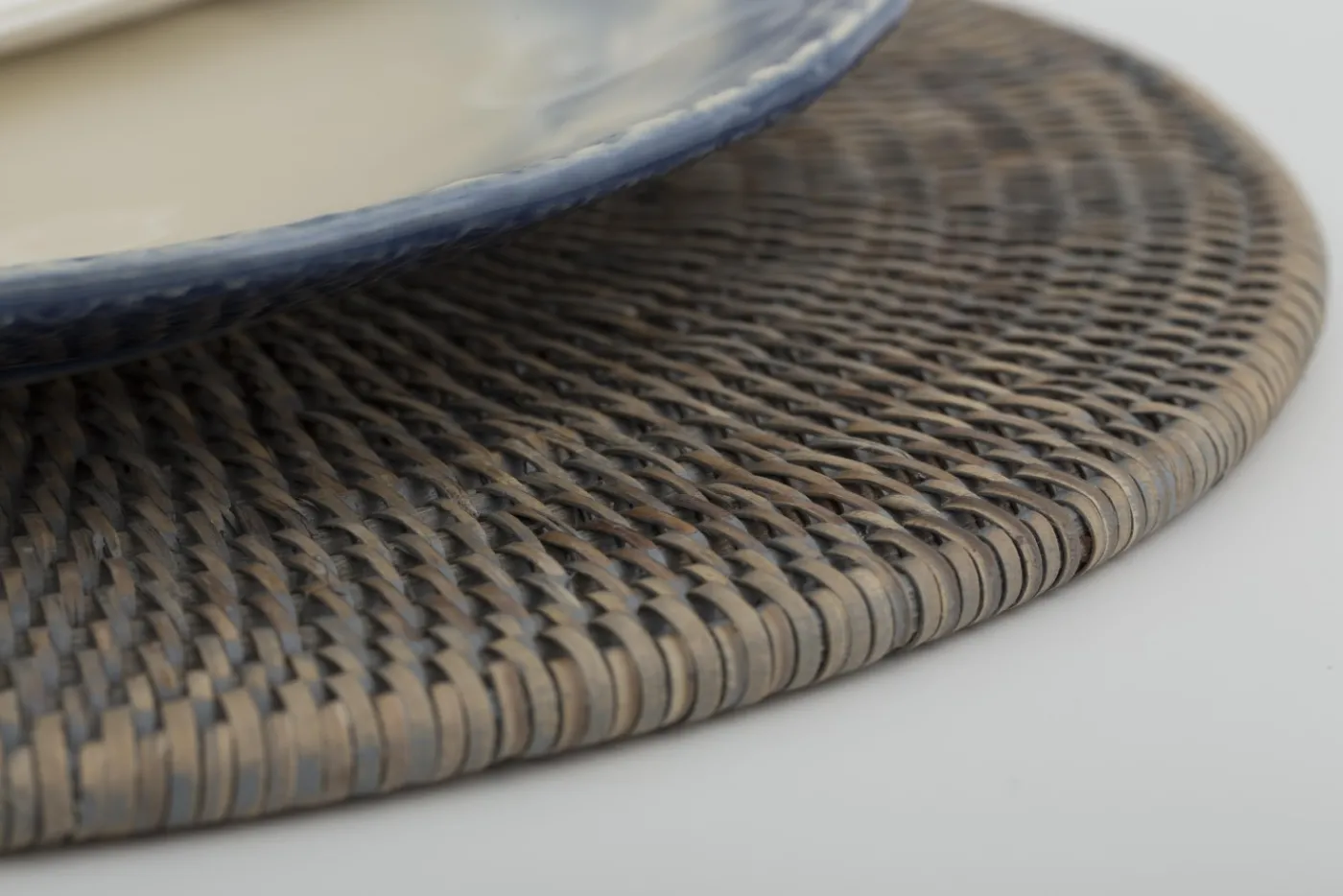 Sets De Table Et Porte-Couverts|Textile<Flamant TOGO, sous-plat, tressé, , rond Gris