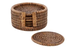 Ustensiles De Service Et De Cuisine|Accessoires<Flamant TOGO, sous-verre, tressé, rond, set de 6 Brun