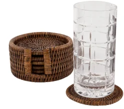 Ustensiles De Service Et De Cuisine|Accessoires<Flamant TOGO, sous-verre, tressé, rond, set de 6 Brun