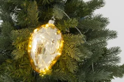Boules De Noël|Boules De Noël<Flamant TONELLE, pendentif Noël, ambre, avec leds Brun