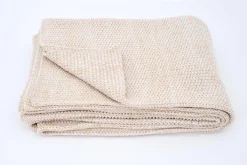 Plaids Et Couvre-Lits|Plaids Et Couvre-Lits<Flamant TOULOUSE, plaid, beige Blanccassé