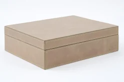 Paniers|Décoration<Flamant TUSCON, boîte à bijoux, cuir Brun